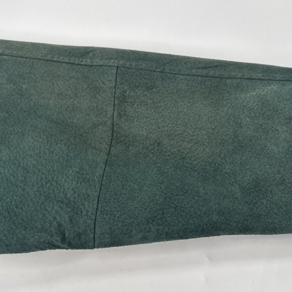 Vintage 90s Suede Leather Jacket Mens Large Bomber Pockets Zip Colorblock Retro - Picture 10 of 16